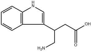 1H-Indole-3-propanoic acid, β-(aminomethyl)- 化学構造式