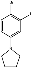 1-(4-bromo-3-iodophenyl)pyrrolidine Structure