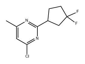 4-chloro-2-(3,3-difluorocyclopentyl)-6-methylpyri
midine Structure