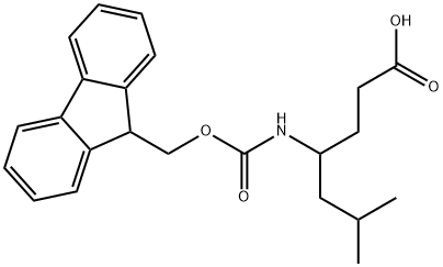 Fmoc-4-amino-6-methyl-heptanoic?acid 化学構造式