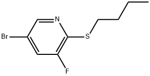 5-Bromo-2-(butylthio)-3-fluoropyridine Structure