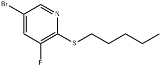 5-Bromo-3-fluoro-2-(pentylthio)pyridine Structure