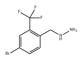 {[4-bromo-2-(trifluoromethyl)phenyl]methyl}hydrazine Structure