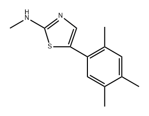 N-methyl-5-(2,4,5-trimethylphenyl)thiazol-2-amine,1699091-19-4,结构式