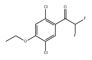 1-(2,5-Dichloro-4-ethoxyphenyl)-2,2-difluoroethanone Struktur