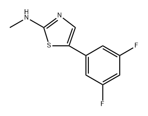 5-(3,5-Difluorophenyl)-N-methylthiazol-2-amine Struktur