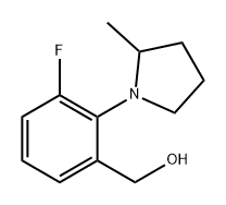 3-fluoro-2-(2-methylpyrrolidin-1-yl)phenyl]methanol Structure