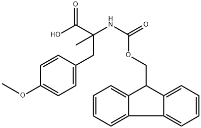2-((((9H-芴-9-基)甲氧基)羰基)氨基)-3-(4-甲氧苯基)-2-甲基丙酸 结构式