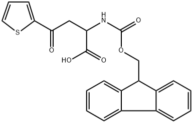 2-((((9H-芴-9-基)甲氧基)羰基)氨基)-4-氧代-4-(噻吩-2-基)丁酸, 1700188-45-9, 结构式