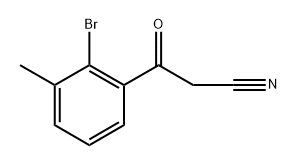 3-(2-bromo-3-methylphenyl)-3-oxopropanenitrile Struktur