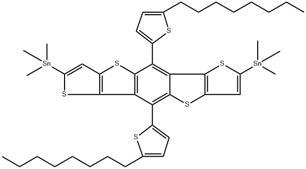 1701403-89-5 IN1906, 2,7-双(三甲基锡基)-5,10-双(4-辛基噻吩基)苯并[1,2-B:4,5-B']二噻吩并[3,2-B]噻吩