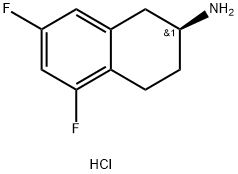 2-Naphthalenamine, 5,7-difluoro-1,2,3,4-tetrahydro-, hydrochloride (1:1), (2S)- 化学構造式