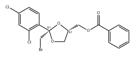 1,3-Dioxolane-4-methanol, 2-(bromomethyl)-2-(2,4-dichlorophenyl)-, 4-benzoate, (2S,4S)- Structure