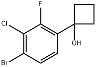 1-(4-bromo-3-chloro-2-fluorophenyl)cyclobutanol Structure