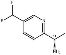 (S)-1-(5-(二氟甲基)吡啶-2-基)乙胺 结构式