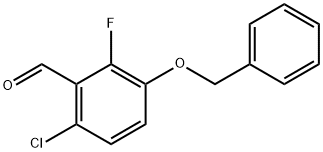 3-(Benzyloxy)-6-chloro-2-fluorobenzaldehyde 结构式