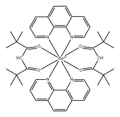 双(2,2,6,6-四甲基-3,5-庚烷二酸)双1,10-菲罗啉钡,170717-12-1,结构式