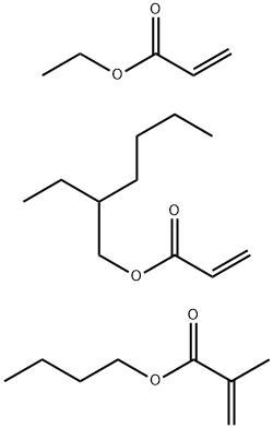 2-Propenoic acid, 2-methyl-, butyl ester, polymer with 2-ethylhexyl 2-propenoate and ethyl 2-propenoate 结构式