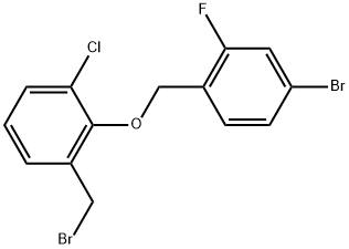 2-[(4-Bromo-2-fluorophenyl)methoxy]-1-(bromomethyl)-3-chlorobenzene Structure