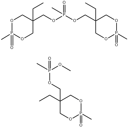 Phosphonic acid, methyl-, bis(5-ethyl-2-methyl-2,2-dioxido-1,3,2-dioxaphosphorinan-5-yl)methyl ester, mixt. with (5-ethyl-2-methyl-2-oxido-1,3,2-dioxaphosphorinan-5-yl)methyl methyl methylphosphonate|环状膦酸酯 CU