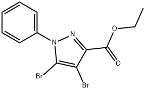 ethyl4,5-dibromo-1-phenyl-1H-pyrazole-3-carboxylate Structure