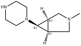 3-Azabicyclo[3.1.0]hexane,3-methyl-6-(1-piperazinyl)-,(1-alpha-,5-alpha-,6-bta-)-(9CI) Structure