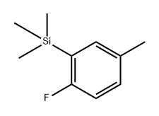 (2-氟-5-甲基苯基)三甲基硅烷 结构式