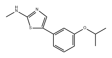 5-(3-Isopropoxyphenyl)-N-methylthiazol-2-amine 化学構造式