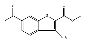 methyl 6-acetyl-3-aminobenzo[b]thiophene-2-carboxylate 化学構造式