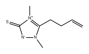 1H-1,2,4-Triazolium, 3-(3-butenyl)-4,5-dihydro-2,4-dimethyl-5-thioxo-, inner salt Struktur