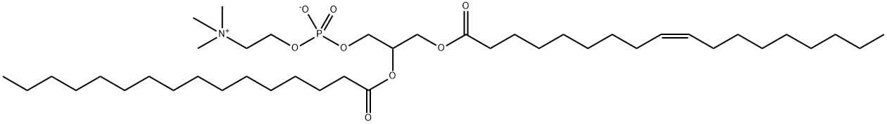 1-oleoyl-2-palmitoylphosphatidylcholine,17118-56-8,结构式