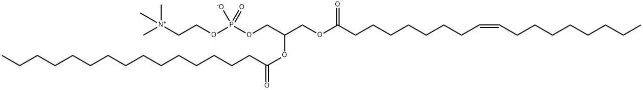 1-oleoyl-2-palmitoylphosphatidylcholine Structure