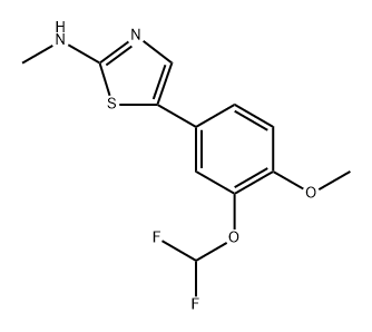 5-(3-(difluoromethoxy)-4-methoxyphenyl)-N-methylthiazol-2-amine,1712160-21-8,结构式