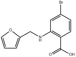 4-溴-2-((呋喃-2-基甲基)氨基)苯甲酸,1712412-64-0,结构式