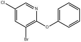 3-bromo-5-chloro-2-phenoxypyridine,1712565-44-0,结构式