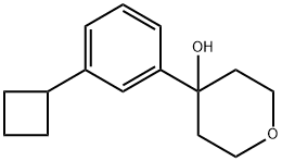 4-(3-cyclobutylphenyl)tetrahydro-2H-pyran-4-ol Structure