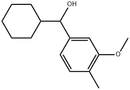 α-Cyclohexyl-3-methoxy-4-methylbenzenemethanol 化学構造式