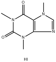 1,3,7-Trimethyl-1H-purine-2,6(3H,7H)-dione hydroiodide 化学構造式