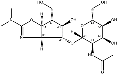 .beta.-D-Allopyranoside, 2-(dimethylamino)-3a,5,6,6a-tetrahydro-5-hydroxy-6-(hydroxymethyl)-4H-cyclopentoxazol-4-yl 2-(acetylamino)-2-deoxy-, 3aS-(3a.alpha.,4.alpha.,5.beta.,6.alpha.,6a.alpha.)-|