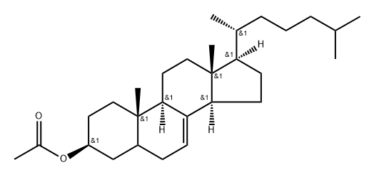 Cholest-7-en-3β-ol acetate Structure