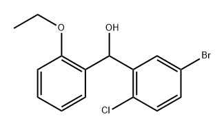 Benzenemethanol, 5-bromo-2-chloro-α-(2-ethoxyphenyl)- Struktur