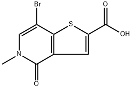 7-Bromo-5-methyl-4-oxo-4,5-dihydrothieno[3,2-c]pyridine-2-carboxylic acid Struktur