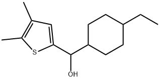 α-(4-Ethylcyclohexyl)-4,5-dimethyl-2-thiophenemethanol Struktur