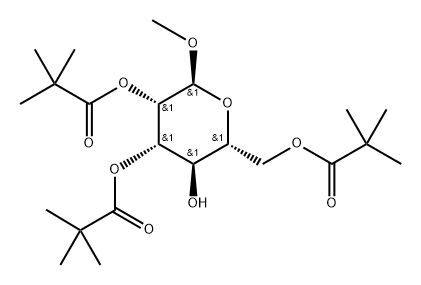 methyl 2,3,6-tri-O-pivaloyl-α-D-mannopyranoside 结构式