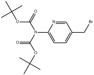 Imidodicarbonic acid, 2-[5-(bromomethyl)-2-pyridinyl]-, 1,3-bis(1,1-dimethylethyl) ester,172349-19-8,结构式