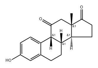 (9β)-3-ヒドロキシエストラ-1,3,5(10)-トリエン-11,17-ジオン 化学構造式