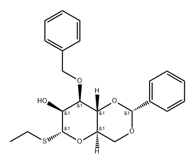 Ethyl 3-O-benzyl-4,6-O-benzylidene-D-thiomannopyranoside Struktur