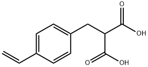 2-[(4-乙烯基苯基)甲基]丙二酸, 173947-43-8, 结构式