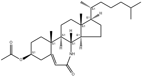 3β-(Acetyloxy)-7a-aza-B-homocholest-5-en-7-one 结构式