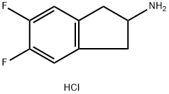 5,6-difluoro-2,3-dihydro-1H-inden-2-amine hydrochloride Struktur